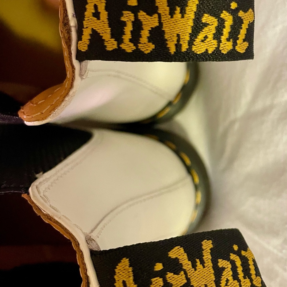 Dr. Martens Women's White and Black Ankle Boots - Picture 5 of 6